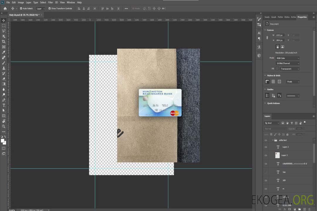 USA Huntington Bancshares Bank mastercard photolook , template